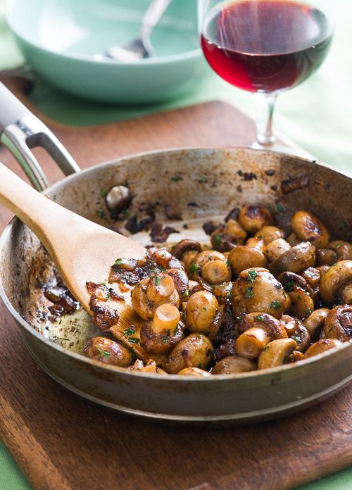 Sauteed Mushrooms with Garlic and Lemon Pan Sauce recipe