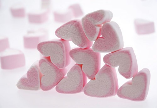 Homemade Heart-Shaped Marshmallows