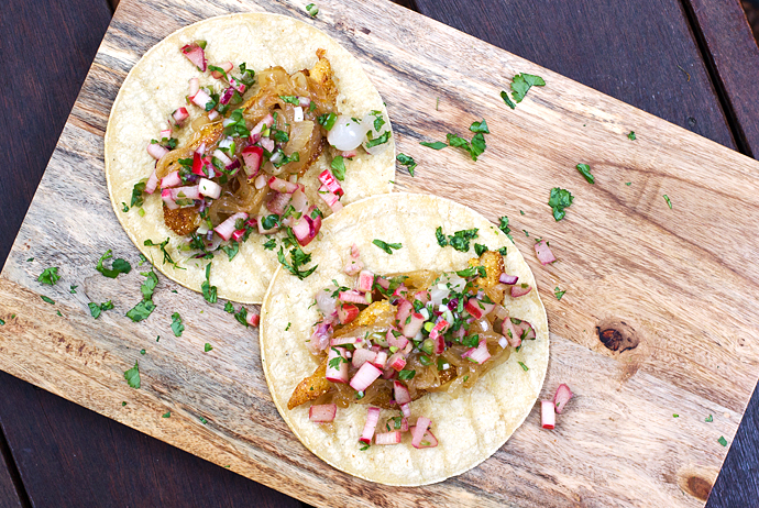 Fish tacos with chilli