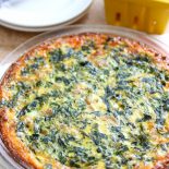 Spinach quiche with sausage